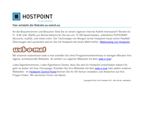 eu-watch.net: Hostpoint AG - Günstiges Webhosting und weltweite Registrierung von Domains
Hostpoint AG, The Data Residence