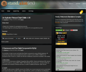 standalonex.com: Standalone Complex - Brothers in arms Delphi and jQuery
Homeland for Delphi and jQuery users, immigrant and nerds with technological perspective are welcomed. We server gadgets.