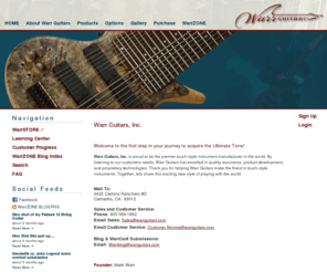 warrzone.com: Warr Guitars, Inc. - Welcome To Warr Guitars
Warr Guitars by Mark Warr: Manufacturer of touch style guitars and basses. Competitor to the Megatar and Chapman Stick.