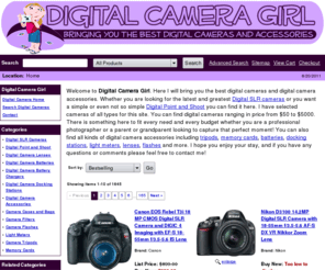 digitalcameragirl.com: Digital Camera Girl: Bringing You The Best Digitial Cameras and Camera Accessories
Digital Camera Girl Bringing You The Best Digitial Cameras and Camera Accessories