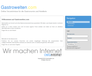 gastrowelten.com: Startseite
Joomla! - dynamische Portal-Engine und Content-Management-System