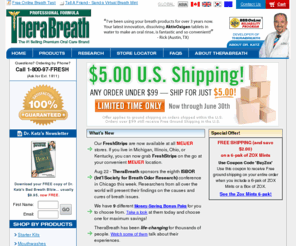 therbreath.com: Bad Breath and Halitosis - Dry Mouth and Lousy Taste eliminated safely and effectively with TheraBreath and other products by Dr. Harold Katz
Eliminate bad breath, halitosis, dry mouth, and lousy taste with TheraBreath and other fresh breath products by Dr. Harold Katz - Your Bad Breath and Halitosis can become Fresh Breath