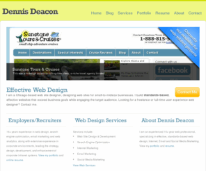 dennisdeacon.com: Chicago Web Site Designer | Standards-based Web Design - Dennis Deacon
Personal website of Dennis Deacon, 15-year web professional with expertise in standards-based web design, Wordpress web site design, Microsite web design, Search Engine Optimization (SEO), Email Marketing. Professional blog, online web portfolio and services.