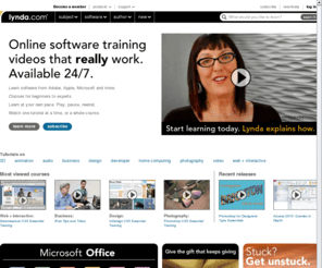 lyndapro.com.es: Software training online-tutorials for Adobe, Microsoft, Apple & more
Software training & tutorial video library. Our online courses help you learn critical skills. Free access & previews on hundreds of tutorials.