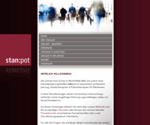 stanpot.de: stan:pot - Potenzialanalysen für Bäckereien - Standortplanung, Standortpotenzial, Standortanalysen, Standortgutachten, Standortpotentialanalyse
stan:pot - Die Profis für Standortplanung, Standortgutachten und Potenzialanalysen von Bäckereien