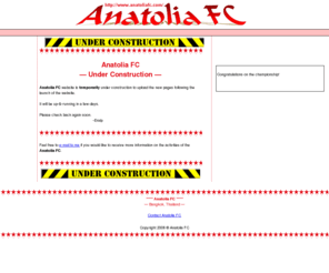 anadolufk.com: Official Website of Anatolia FC, Bangkok, Thailand
Welcome to Anatolia FC Website