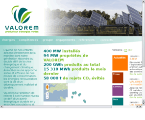 valorem-energies.net: Valorem, producteur d'énergies vertes
Producteur d'énergies vertes