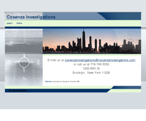 cosenzainvestigations.com: cosenza investigations
investigate criminal cases ranging from misdemeanors to felony murders. carry a varying caseload, interview and locate witnesses, issue subpoenas, testify in court, conduct record and background searches, photograph crime scenes, write reports and maintain records. interface with NYPD and Department of Corrections, examine  arrest evidence and interview inmates.