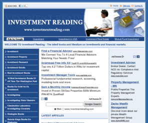 investmentreading.com: Guide and resources about investment, investment books and investigating
Articles and daily resources about strategies books, investment books and investigating