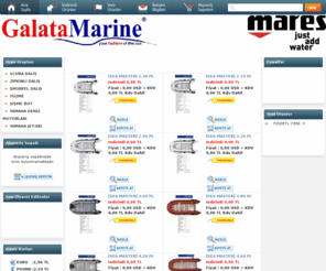 egalatamarine.com: ::::::GALATA MARINE.....E-TICARET SISTEMI..:::::şisme bot, sismebot, sisme bot, motorlu şişme bot, şime botlar, deniz botu, katlanır tabanlı bot, yamaha, yamaha deniz motoru, dıştan takma, dıştan takma deniz motoru, 2 zamanlı, 2 zamanlı deniz motoru, 4 za
Çeşitli deniz malzemeleri, deniz motorları, tekne ekipmanları ve teknik malzemelerin ithalatı, alım satımı ve distribütörlüğünü yapmaktadır.

2008 yılından itibaren İnternet alışveriş sitemiz hayata geçirilmiştir.
Türkiyenin her köşesinden denizseverlerin malzemeler hakkında detaylı bilgiye ulaşması ve zengin seçenekler arasından rahatlıkla ucuz ve güvenli bir şekilde alışveriş yapabilmesi amaçlanmaktadır.


GALATA MARİNE DENİZ MALZM. LTD. ŞTİ

Tel: (212) 251 20 50 PBX 
Fax: (212) 251 18 80