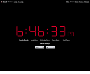 alarmlive.com: Online Alarm Clock
Online Alarm Clock - Free internet alarm clock displaying your computer time.