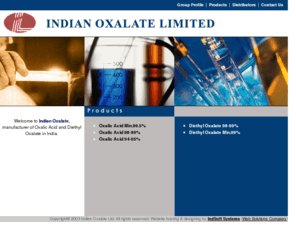 indianoxalate.com: Indian Oxalate Limited : Manufacturer & Distributor of Oxalic Acid and Diethyl Oxalate in India.
Indian Oxalate Limited is a leading Manufacturer of Oxalic Acid and Diethyl Oxalate in India.