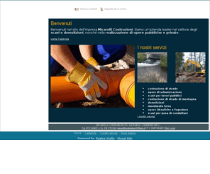 micarellicostruzioni.com: MICARELLI COSTRUZIONI - Camerino -  Visual Site
Benvenuti nel sito dell’impresa Micarelli Costruzioni. Siamo un’azienda leader nel settore degli scavi e demolizioni, nonché nella realizzazione di opere pubbliche e private.