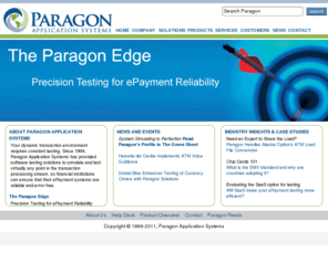 parappsys.com: Paragon Application Systems: Home
Paragon Application Systems provides PC tools for ATM configuration and simulation for NCR, Diebold and Wincor ATMs, and scripted testing of host ATM applications,ISO 8583 IFX and SPDH interfaces. Our web-based solutions include Web FASTest for ISO 8583 testing