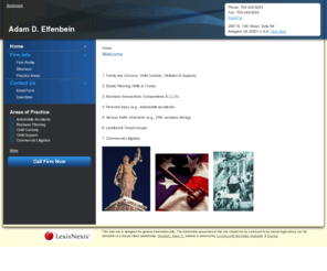 aelflaw.com: Arlington Automobile Accidents Attorneys | Virginia Business Planning, Child Custody Lawyers, Law Firm -  Adam D. Elfenbein
Arlington Automobile Accidents Attorneys of Adam D. Elfenbein pursue cases of Automobile Accidents, Business Planning, and Child Custody in Arlington Virginia.