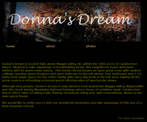 cataloochee.net: Cataloochee Ranch Donna's Dream
