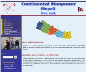continentalnepal.com: Continental Manpower (Nepal) Pvt. Ltd. Home Page
Continental Manpower (Nepal) Pvt. Ltd.