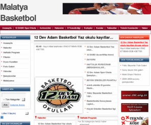 malatyabasketbol.com: Malatya Basketbol - Anasayfa
Malatya İlinin basketbolu, Türkiye ve Dünya basketbolundan haberler.