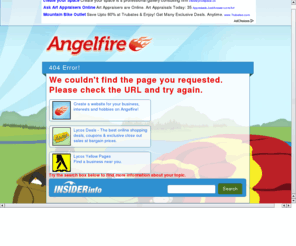 bella-nails.com: Angelfire - error 404
Angelfire on Lycos, established in 1995, is one of the leading personal publishing communities on the Web. Angelfire makes it easy for members to create their own blogs, web sites, get a web address (domain) and start publishing online.