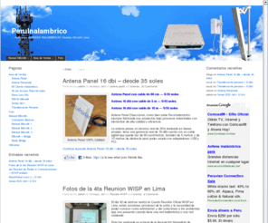 peruinalambrico.com: PeruInalambrico ::: Redes Inalambricas - Antenas ranuradas
internet, antenas ranuradas, ubiquiti, nanostation, access point, mikrotik, routerboard, barato, servidores