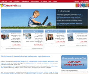 agrandissement-photo.net: Développement photo, agrandissement et tirage photo de qualité
Développement photo, agrandissement et tirage photo numérique de qualité sur Internet - 20 tirages photo gratuits en offre de bienvenue !