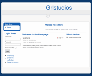 grlstudios.com: Example
Joomla! - the dynamic portal engine and content management system