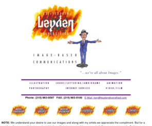 leydendiversified.com: Leyden Diversified.
Leyden Diversified represents numerous
extremely talented artists and image makers, uniting diverse styles,
techniques, forms, media and where necessary, state-of-the-art equipment.