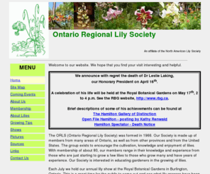 orls.ca: Ontario Regional Lily Society Home Page
Ontario Regional Lily Society Website