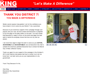 cleokingfordistrict7.com: CLEO KING FOR BESSEMER CITY COUNCIL
Cleo King for Bessemer City Council District 7.