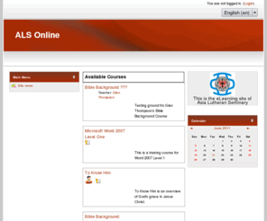 als-online.org: ALS Online

This is the eLearning site of Asia Lutheran Seminary 
