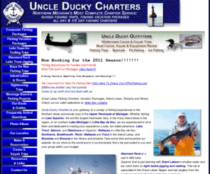 uncleducky.com: Uncle Ducky Lake Superior Charter Fishing salmon and trout fishing charters and Other Vacation Packages.
Uncle Ducky Lake Superior,  Stannard Rock, Lake Michigan, Little Bay De Noc Charter Fishing for Lake Trout, Northern Pike, Perch, Smallmouth, Brook Trout, Salmon, and Walleye. Musky, Muskie and more