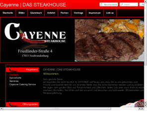 cayenne-nb.de: CAYENNE | DAS STEAKHOUSE
Willkommen im Cayenne, Ihr Restaurant fr den gehobenen Geschmack...