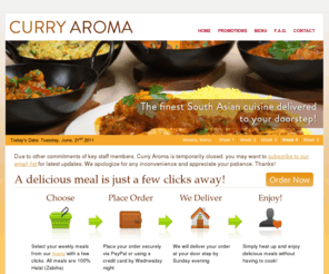 curryaroma.com: Curry Aroma — Welcome
Indian and Pakistani meal delivery service for Redmond, Kirkland and Bellevue