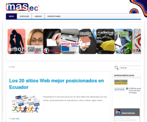 mas.ec: mas.ec trabajar, divertirse y ganar en Internet - mas.ec trabajar, divertirse y ganar en Internet
Todo lo que puedes hacer en Internet.
