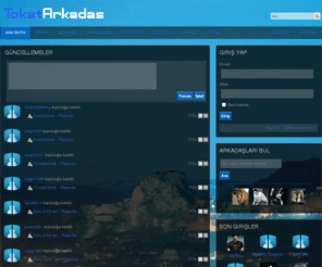 tokatarkadas.com: Tokat Arkadaş, Tokat İli Sosyal Etkinlik, Aktivite ve Arkadaşlık Sitesi
Tokat Arkadaş, Tokat İli Sosyal Etkinlik ve Arkadaşlık Sitesidir.kullanımı kolay özelleştirmek kolaydır.