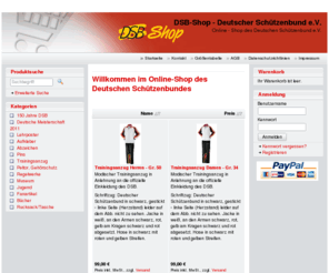 dsb-shop.net: DSB-Shop - Deutscher Schützenbund e.V. - Online - Shop des Deutschen Schützenbund e.V.
Online-Shop des Deutschen Schützenbundes e.V.