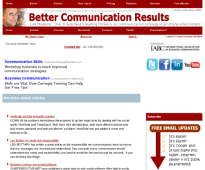 hopkins-business-communication-training.com: Better business communication results
Nonverbal and business communication: Lee Hopkins and the Better Communication Results team can help you communicate better for better business results. 