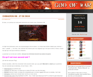 godofwar.fr: God of War, guilde World of Warcraft sur Throk'Feroth
Site officiel de la communauté, strats, guide de classe. Guilde WoW PVE côté Horde. En avant pour Cataclysm !