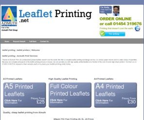 leaflet-printing.net: leaflet printing | leaflet printers | Welcome
Azimuth Print can help and deliver to you all your printing needs. Call us on 01454 319676