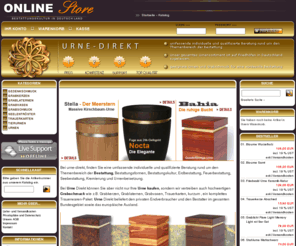 urne-direkt.de: URNE DIREKT - Urnen Shop, Grabschmuck, Trauerware, Bestattung, Urnen, Feuerbestattung, Urnenbeisetzung
Im Urnenshop von Urne-Direkt finden Sie das komplette Sortiment für stilvolle Urnenbeisetzungen - z.B. Urnen, Grabschmuck, Grablaternen oder Grabkerzen