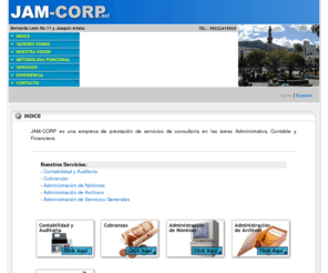 jamcorp.net: JAM-CORP : Expertos en Administacion, Contable y Financiera
Expertos en Administacion, Contable y Financiera