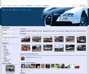 roadexotics.com: StreetExotics.net v2! - Exotic Cars, Pictures, Videos, Spyshots and more!
StreetExotics.net - Exoten, Erlkönige sowie Sportwagen hochladen und mit der Community teilen