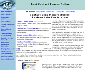 bestcontactlensesonline.com: Contact Lens Reviews -- Find the Contact Lenses You Need
