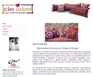 cler-inlove.com: cler-inlove - Cojines con personalidad - cler-inlove  /sense of design/
Website en Jimdo para encontrar cojines originales, piezas únicas, para decorar su hogar.