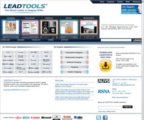 imageattach.com: LEADTOOLS is the world LEADing imaging SDK for color, black and white, medical, DICOM, PACS, Vector and Multimedia technologies.
World leading imaging SDK for color, black and white, medical, DICOM, PACS, Vector and Multimedia imaging technologies. 