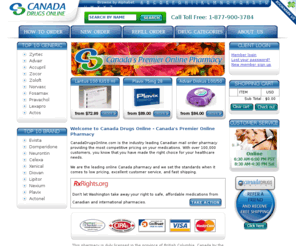 mycanadiandrugsonline.com: Online Canada Pharmacy, Canada Drugs Store, Canadian Pharmacies prescription 
			drugs
Canada Drugs Online is an online Canadian pharmacy drug store in Canada offering mail order pharmacy of prescription drugs.