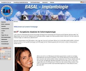 easident.com: EASI - Startseite
EASI - Informationen Zahnimplantate | BOI-Implantate | BASAL-Implantate | Diskimplantate