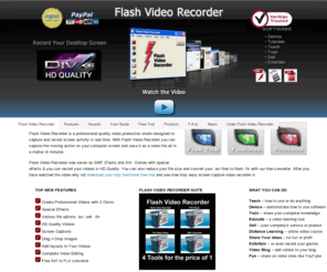 flashvideorecorder.com: Flash Video Recorder | Video Capture Software | Video Screen Recorder by Flash Video Recorder
Flash Video Recorder. Screen capture video recorder software records your computer screen for presentations, demos, training, and online lectures.