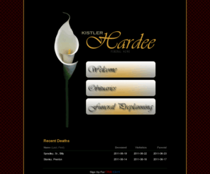 hardeefuneralhome.com: Kistler-Hardee Funeral Home  ::  Darlington, SC  ::  Darlington, SC and Lamar, SC Funeral Homes
Darlington's first funeral home specializes in traditional burial, cremation, military and fraternal funerals. Serving Darlington, SC and Lamar, SC since 1922. Offers online funeral pre-planning, free downloadable materials, online obituaries and guest registers, travel and acommodations booking links, and grief support resources.