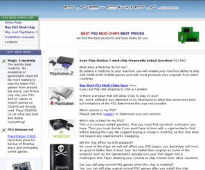 ps2-mod-chips.com: PS2 Mod-Chips • PlayStation 2 Mod Chip
By adding a mod chip to your PS2 you will bust your PlayStation 2 Power wide open. Play CDR DVD-R DVD-RW Macrovision Removed and multi region dvd player capable. Ready for homebrew ps2 games